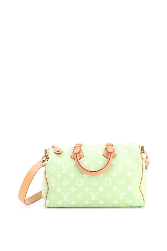 Pre-Owned Speedy P9 Bandouliere Bag Monogram Leather 30 By Rebag