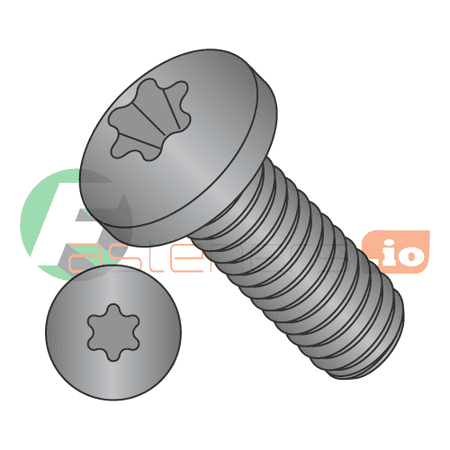 

8-32 x 3/4 Machine Screws / Six-Lobe (Torx) / Pan Head / Steel / Black Zinc (Quantity: 8 000 pcs)