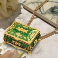thumbnail image 5 of fenteer Enameled Jewelry Box Desktop Trinket Box for Ear Studs Rings Home Decoration Green, 5 of 7