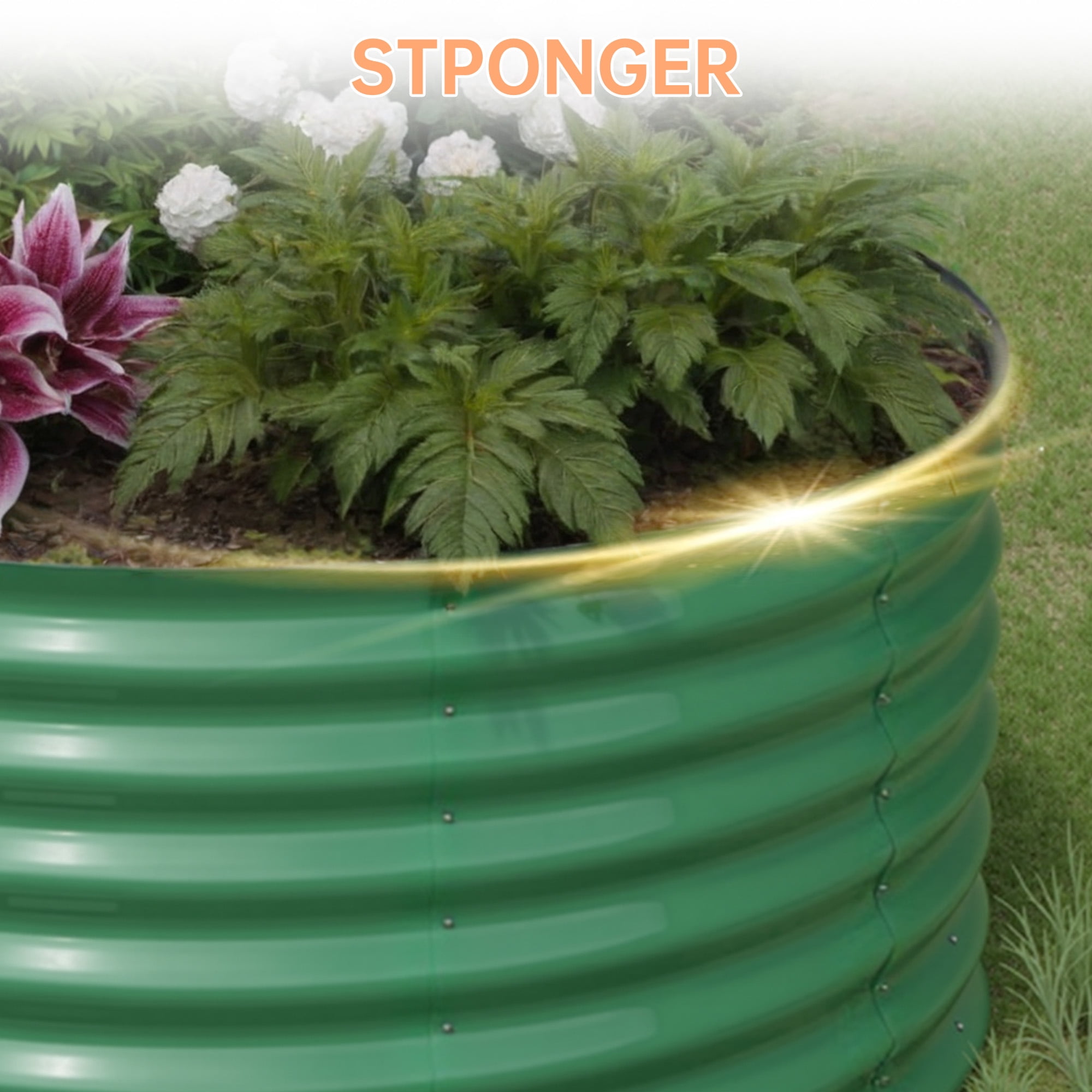 Galvanized Raised Garden Bed Outdoor, 8x4x1.5 ft Metal Planter Box for Flowers Vegetables, Rust-Resistant Raised Garden Beds for Gardening, Easy Assembly Outdoor Garden Box & Planters, Green