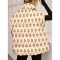 thumbnail image 4 of Women Floral Printed Puffer Vest Stand Collar Zip‑Up Sleeveless Quilted Jacket with Pockets, 4 of 5