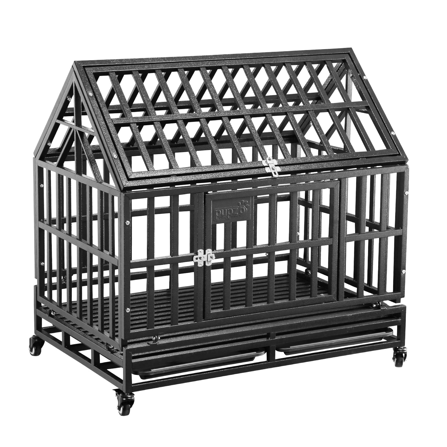 Ainfox 38 Inch Heavy Duty Dog Crate Indestructible Dog Crates For ainfox-38-inch-heavy-duty-dog-crate-indestructible-dog-crates-for