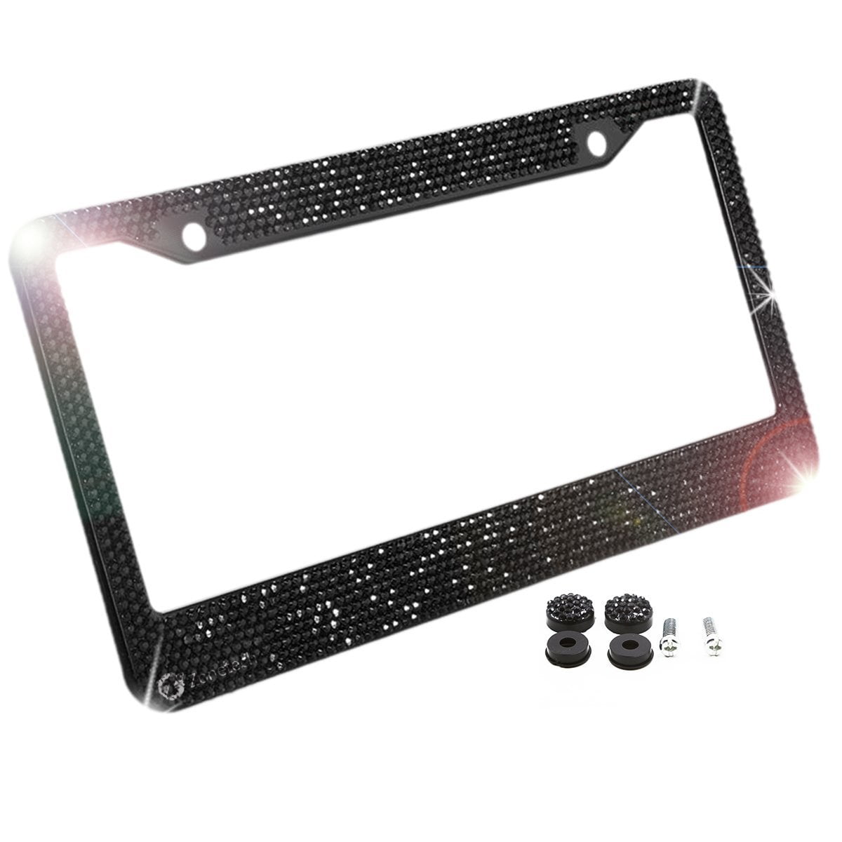 Zone Tech Shiny Bling License Plate