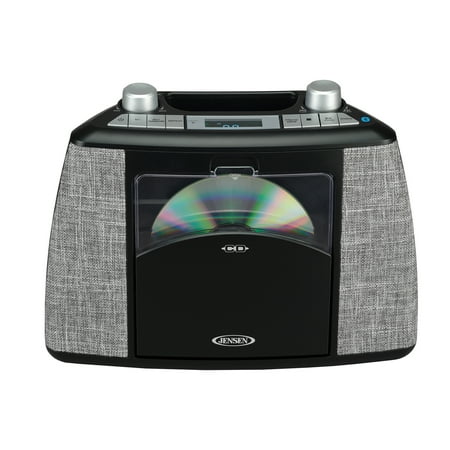 JENSEN Portable Bluetooth CD Music System with FM Radio, CD-565 (Black), CD-565-BK