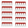 thumbnail image 2 of 10 unidades de regleta de bornes tipo horquilla, roja o negra, de 6 posiciones rojo, 2 of 9