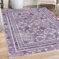 thumbnail image 1 of Floral Decorative Rug, Exotic Flower Petals in Rounds Geometric Tropical Jungle Composition, Quality Carpet for Bedroom Dorm and Living Room, 6 Sizes, Purple Violet and Lilac, by Ambesonne, 1 of 4