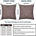 thumbnail image 4 of Burgundy Floral Pillow Covers 16x16 Set of 2 Rustic Old Style Block Print Outdoor Decorative Throw Pillows Farmhouse Vintage Flowers Pillowcases Decor for Home Sofa Couch Bed, 4 of 6