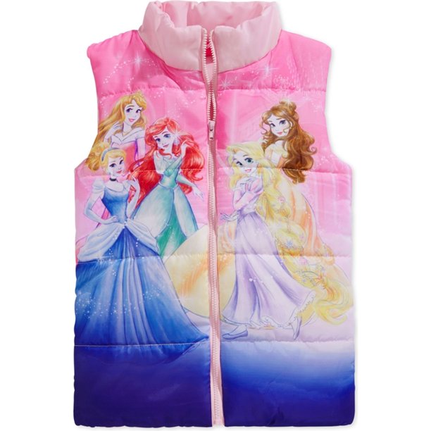 Chaqueta acolchada con personajes de Disney Girls, rosa, XS (5)