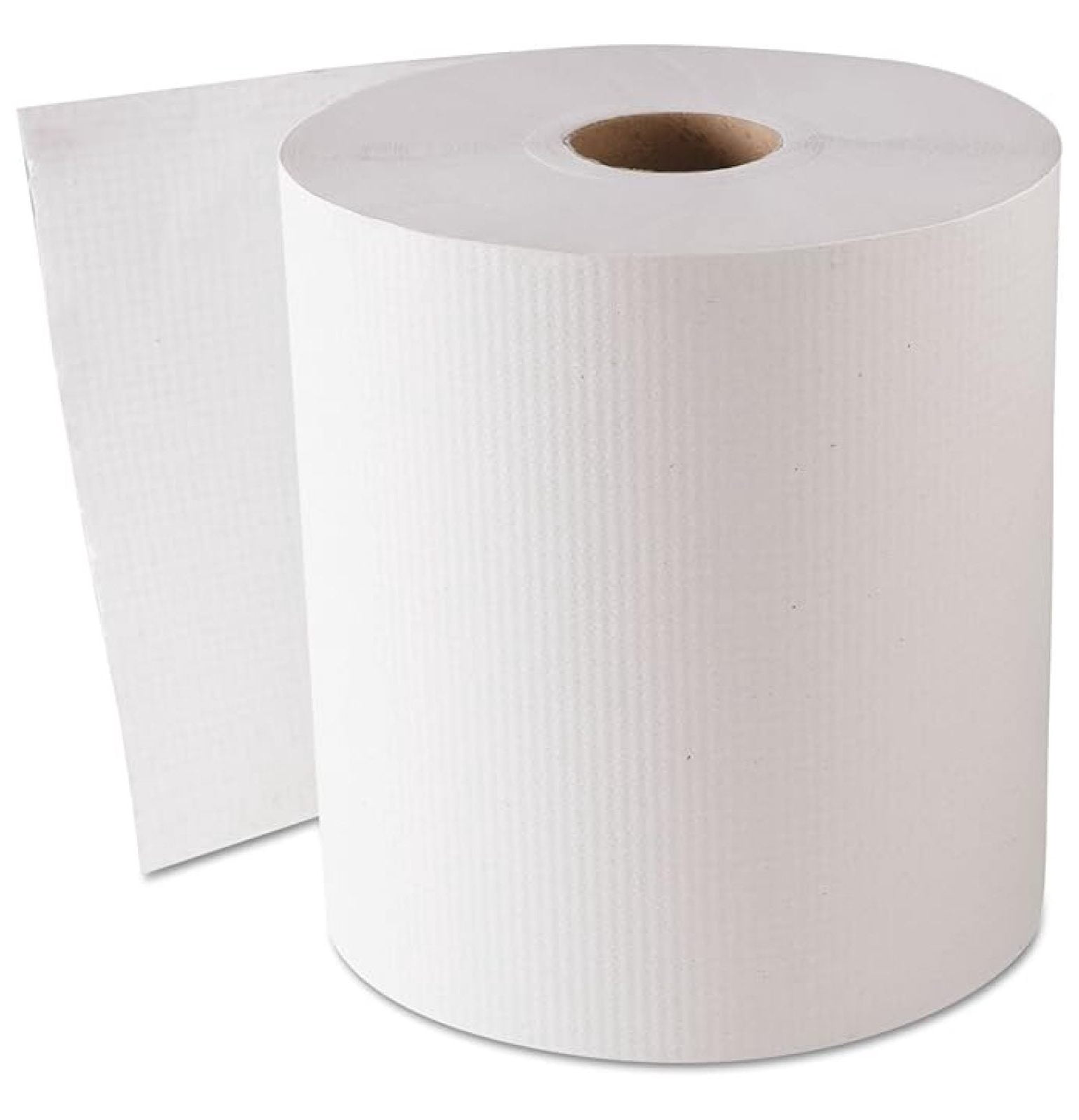 Hardwound Roll Towels, 8" x 800 ft White - Heavy Duty Paper Towels for Kitchen, Bathroom, Garage, and Industrial Use - Bulk Pack