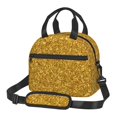 thumbnail image 1 of Disketp Gold Glitter Lonchera Térmica para Mujer y Hombre, Bolsa de Almuerzo Reutilizable e Impermeable para Trabajo, Viajes y Picnic, 1 of 7
