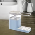 thumbnail image 4 of Dispensador de jabón de cocina 4 en 1 con soporte para esponja y organizador para fregadero, Azul, 4 of 9