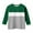 Green, variant on breaise Girls Boys 3/4 Length Sleeve Tops Loose Fit Long Sleeve Color Block Tee Shirts Casual Spring Summer Tshirt
