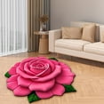 thumbnail image 6 of 3D Flower Mat Soft Carpet | Non-Slip Area Rug with Floral Design | Crystal Velvet Material | 60x60cm Floor Mat for Living Room Bedroom Dining Room Home Decor, 6 of 6