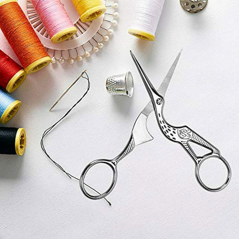 BIHRTC Embroidery Scissors Sharp Stainless Steel Pointed Scissors Cross  Stitch Scissors DIY Tool for Sewing Craft Needwork Needpoint Artwork