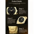 thumbnail image 4 of LAATIKUI Reloj de Cuarzo de Lujo Impermeable para Hombre de Negocios Casual para Regalo, 4 of 6