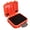 Orange, variant on NFTIGB Waterproof Fishing Tackle Box, Thickened Double-Sided Lure Tray Storage Organizer, Shockproof 4-Sided Bait Case for Fly Fishing (5.51x5.12x2.76 in / 14x13x7 cm) - Black