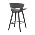 thumbnail image 5 of Pemberly Row Contemporary 26" Wood Counter Stool in Gray/Black, 5 of 6