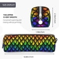 thumbnail image 3 of Honeii Dragon Scales Pattern Pencil Case, Pencil Pouch, Pencil Case Small, Pencil Pouch Aesthetic, PVC Pencil Pouch, Pencil Bag, Makeup Pouch, 3 of 7