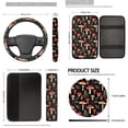 thumbnail image 5 of Uorisanigo Mushroom Design Car Seat Cover Full Set, with Steering Wheel Cover Center Console Pad Headrest Gear Shift Covers Handbrake Seat Belt Shoulder Pad Drink Coasters Set Key Chains Car Decor, 5 of 7