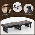 thumbnail image 3 of Expandable Wooden Wall Rack with 20 Hooks - Space-Saving Coat Rack for Hats, Mugs, Jewelry (Black), 3 of 5