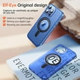 thumbnail image 6 of for iPhone 13 Pro Max Phone Case with Magnetic Stand, [Mil-Grade Shockproof Protection] [Compatible with MagSafe] [Elf-Eye Design] Shockproof Phone Case for iPhone 13 Pro Max, Blue, 6 of 9