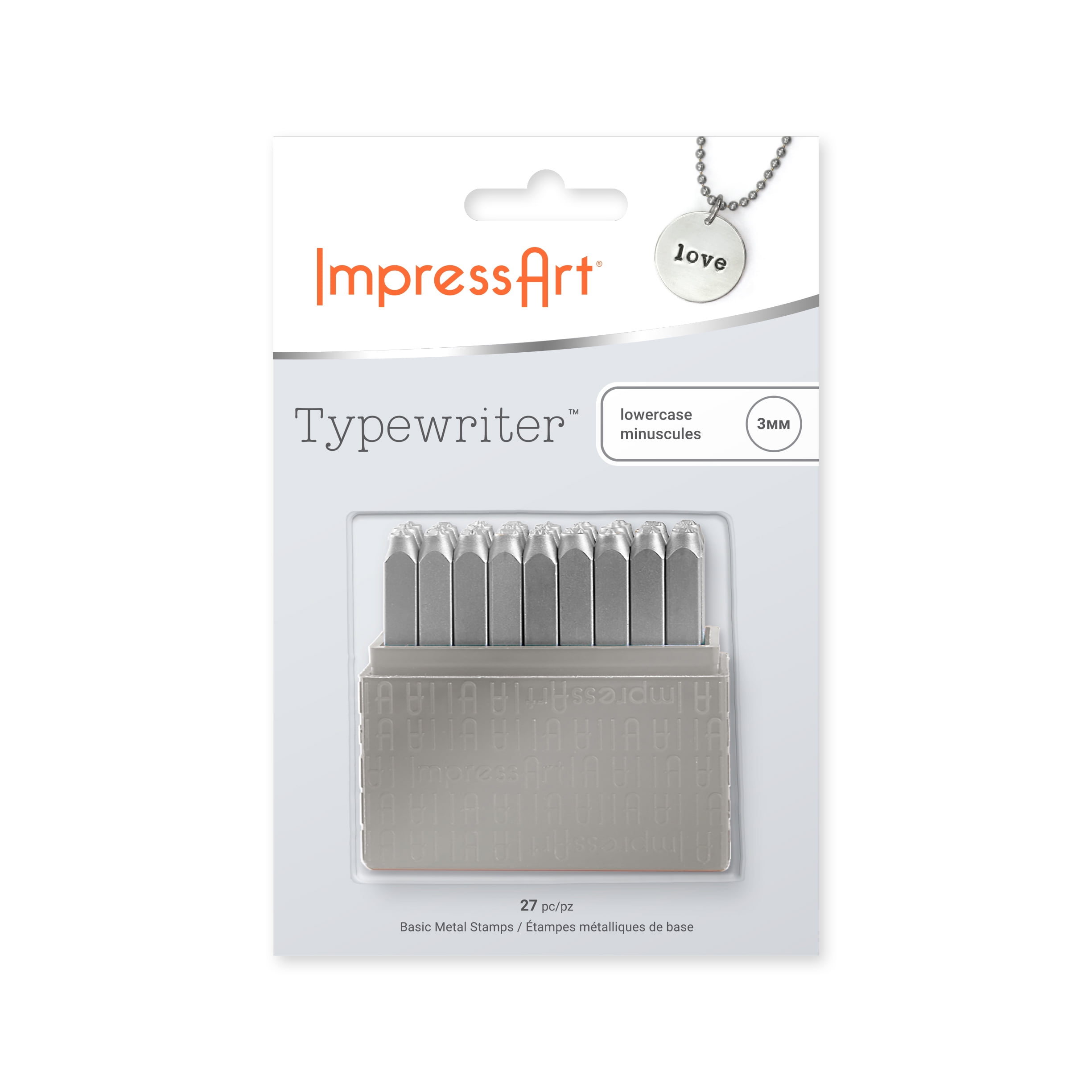 ImpressArt Typewriter Lowercase Letter Stamps - 3mm