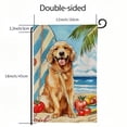 thumbnail image 3 of Shangniulu Hello Summer Dog Small Decorative Garden Flag, Tropical Hawaii Beach Coastal Pet Surfboard Yard Lawn Outside Decor, Nautical Seasonal Outdoor Home Decoration White, 3 of 6
