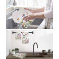 thumbnail image 5 of Pink Flowers Kitchen Dish Towels for Drying Dishes Set of 4, Spring Floral Butterfly Elegant Pastoral Waffle Weave Microfiber Hand Tea Bathroom Towels Quick Dry & Absorbent Towel 15.7x23.6, 5 of 7