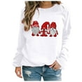 thumbnail image 2 of JingHai Women Ugly Christmas Sweater Cute Santa Print Knitted Pullover Sweaters Long Sleeve Xmas Holiday Loose Jumper-White L, 2 of 4