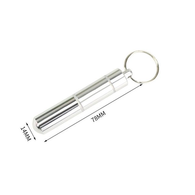 Un recipiente versátil con múltiples compartimentos para palillos de dientes, hisopos de algodón, medicamentos y artículos pequeños, con un sello impermeable para mantener el contenido seco.
