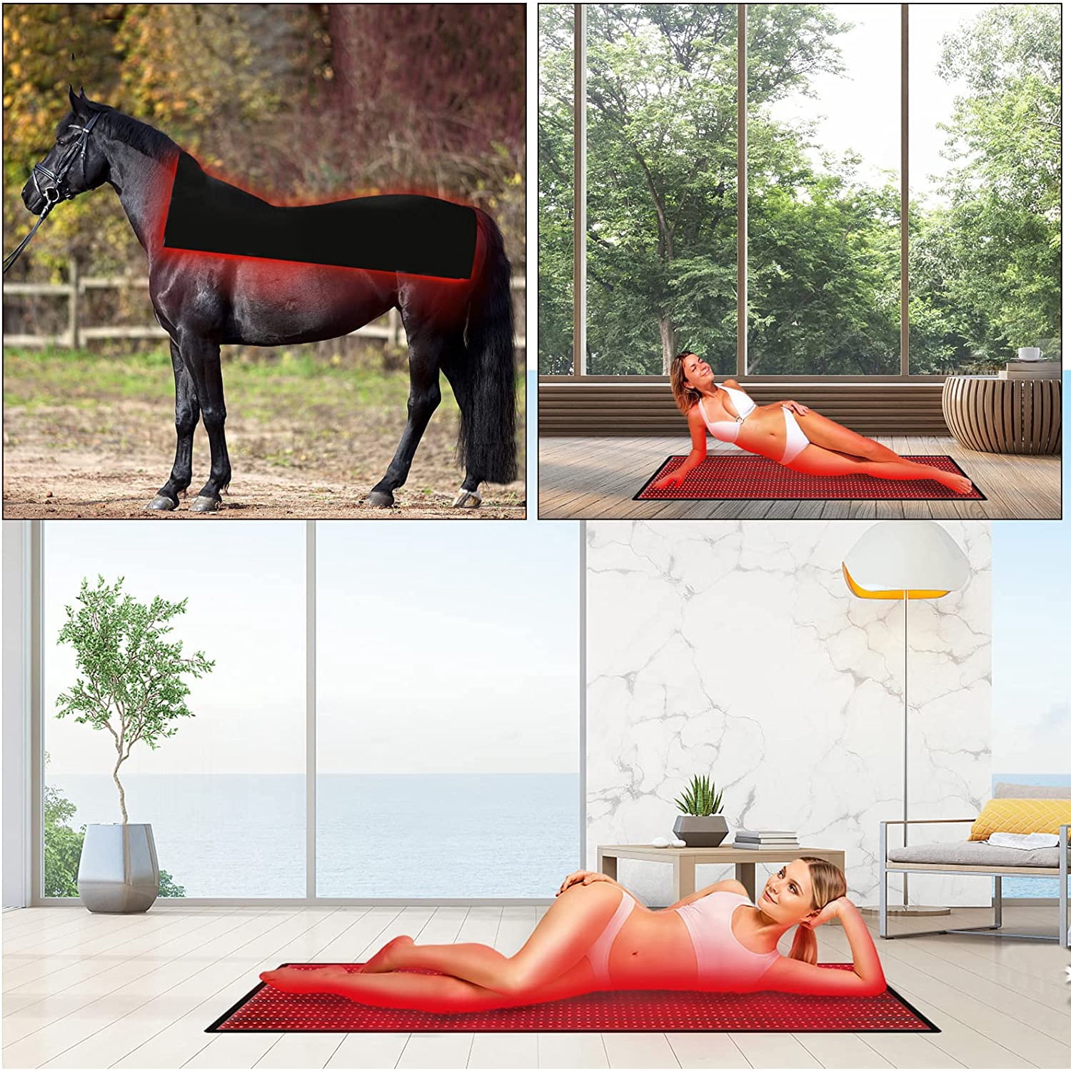 Red Light Therapy Mat for Relaxation,1260LED Red Light Therapy for Body 660nm/850nm Full Body Blanket, Adjustable Brightness and Timer, Great Gift for Elderly, Family, Fitness, Health Enthusiasts