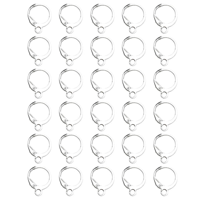 EeaseCA 100pcs Round Lever Earring Hooks DIY Jewelry Accessories for Jewelry Making