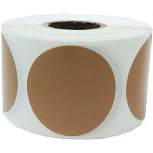 Tan Circle Dot Stickers | 1.5" Inches Round | 500 Pack