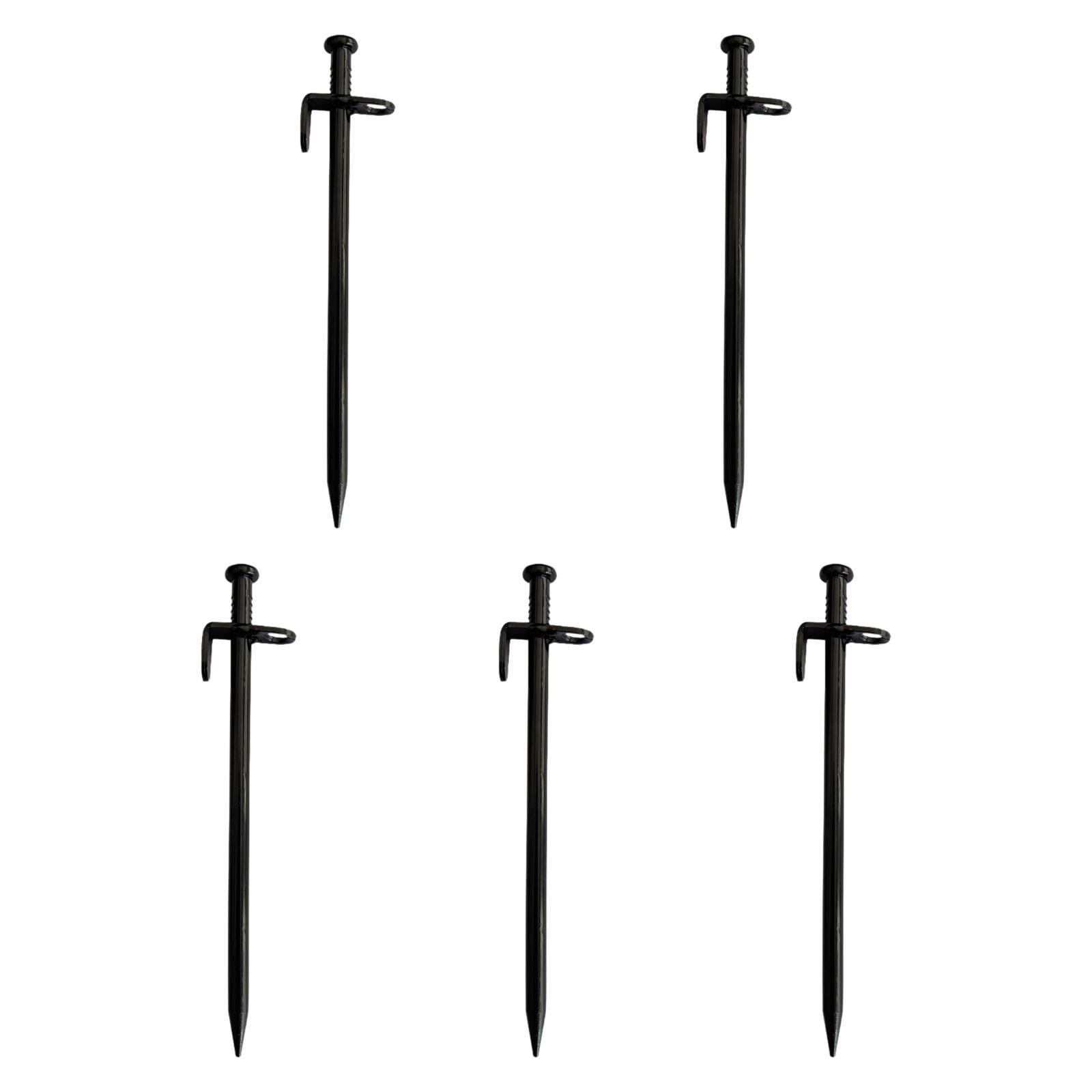 GARENDE 5Pcs Camping Stakes Forged Sturdy Unbreakable Gardening Canopies Tent Stakes 40cm