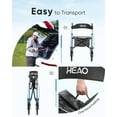 HEAO Rollator Walker for Seniors,10" Wheels Walker with Cup Holder