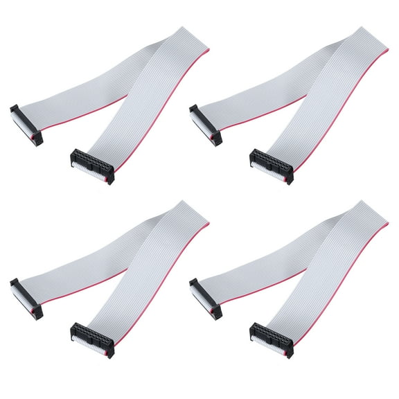 4 Pcs IDC Flat Ribbon Cable, 2.54mm Pitch 28mm Width 30cm Long 22 Pin FC to FC Flat Ribbon Connector Jumper Wire for PC