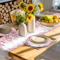 thumbnail image 4 of Pink Eucalyptus Leaves Round 13 Inch Placemats Set of 8, Summer Botanical Watercolor HeatResistant Non Slip Place Mats for Dining Table, Wipeable Braided Kitchen Table Mats for Housewarming, 4 of 9