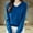 Blue, variant on Womens Fall Toos Semi High Neck Solid Loose Knitted Sweater, Casual Warm Base Pullover Top, Soft Cozy Winter Shirt Fall Tops