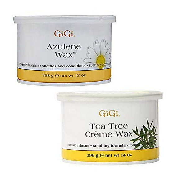 GiGi Azulene Wax 13 oz   Tea Tree Creme Wax 14 oz