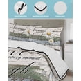 thumbnail image 4 of Quilts Twin XL Size, White Green Blue Soft Comforter Bedding Set for Bed, Vintage Wooden Rustic White Daisy Floral Lightweight Quilted Bedspread with Pillow Cover(2 Pieces) for All Season, 68x98 Inch, 4 of 6