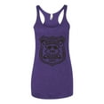 thumbnail image 2 of Burt Macklin Parks and Recreation Pop Tri-Blend Racerback Tank Top, Purple Rush, X-Large, 2 of 3