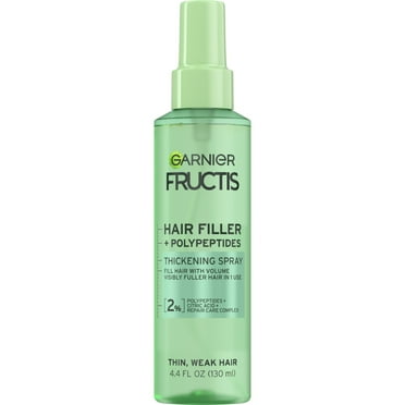 Garnier Fructis Hair Filler Fullness Repair Thickening Spray for Thin Hair, 4.4 fl oz