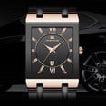 thumbnail image 4 of Relojes para hombre Relojes de pulsera cuadrados Reloj de acero inoxidable dorado Reloj de pulsera con diamantes Relojes de pulsera Relojes decorativos, 4 of 5