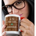 thumbnail image 2 of 3dRose, All you need is love and chocolate - funny inspiring saying for chocoholics humor humorous fun text, 11oz Two-Tone Red Mug, 2 of 7