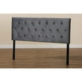 thumbnail image 5 of Baxton Studio Felix Modern and Contemporary Grey Velvet Fabric Upholstered Queen Size Headboard,Wholesale Interiors, 5 of 7