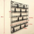 thumbnail image 2 of PANA 2 PIECES Black Metal Nail Polish Wall Mounted 6 Tier Organizer Display Rack (Fit Up to 100 Nail Polish Bottles) Unbreakable Heavy Duty, 2 of 5