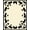 Black Ivory, Pattern 1, variant on ODIKA Round Print Bordered Feline Motif Symmetrical Track Whimsical Non-Slip Chair-Friendly for Home Office, Gaming Room, Under Desk