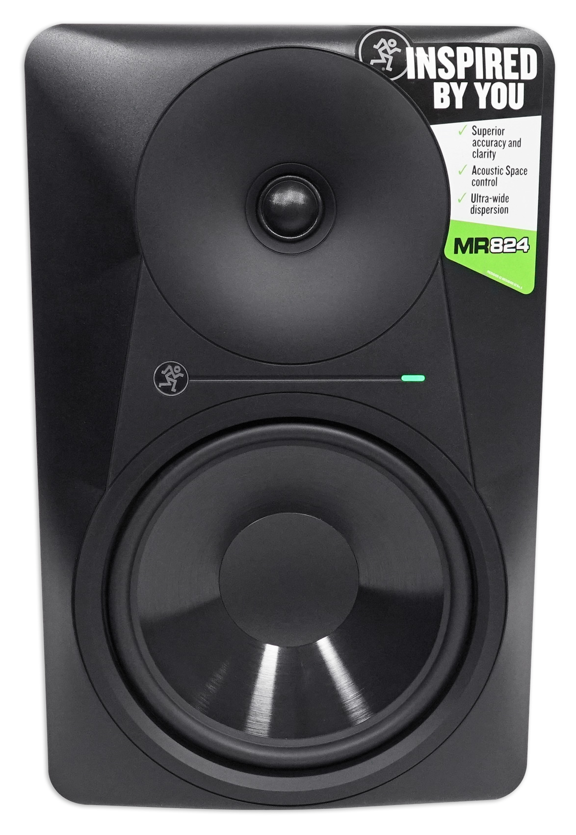 2 Mackie MR824 8” Powered Studio Monitors+10" Active Sub+Mic+Mount+Stands+Pads - image 2 of 10