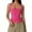 Hot Pink, variant on Women's Square Neck Sleeveless Double-Layer Tank Tops Basic Tight T Shirts