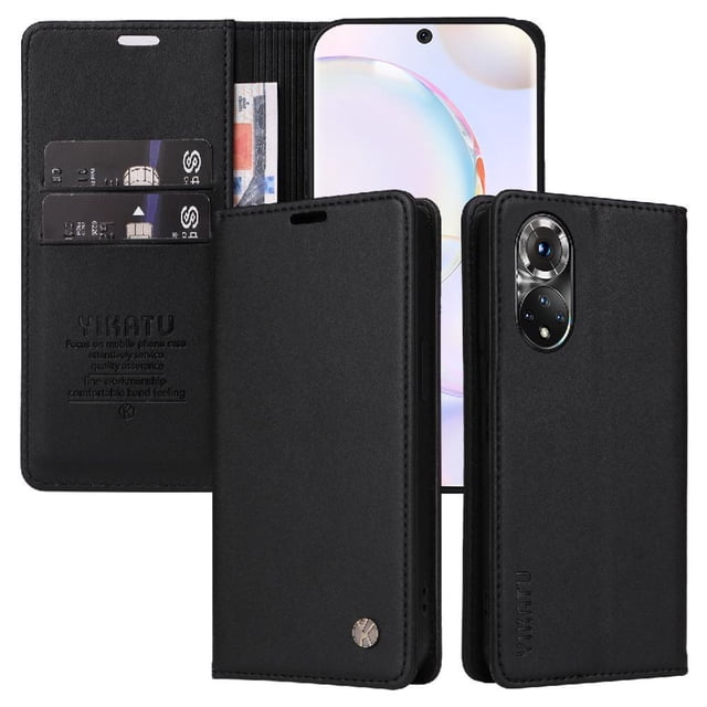Funda para Honor 50 5G Estuche de Cuero PU Tipo Cartera con Ranuras para Tarjetas y Cierre Magnético